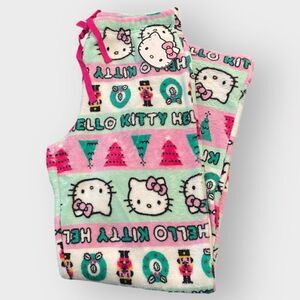 Hello Kitty “Christmas Time” Fuzzy Soft Touch Pajama Pants Womens size Large New